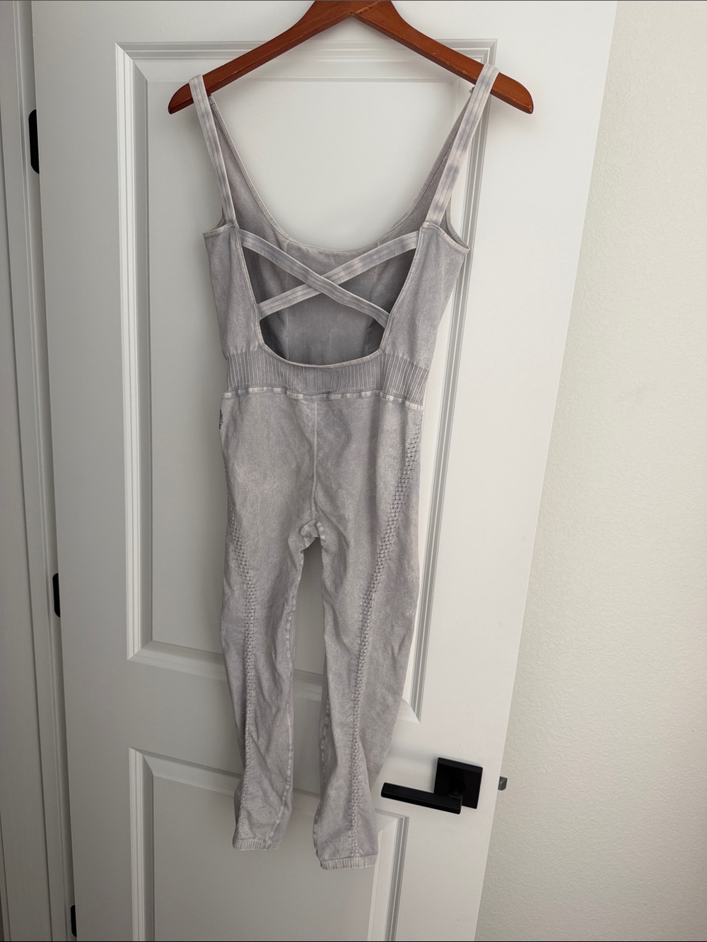 Free People Light Gray Ribbed Tank Jumpsuit - Picture 3 of 5